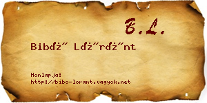 Bibó Lóránt névjegykártya